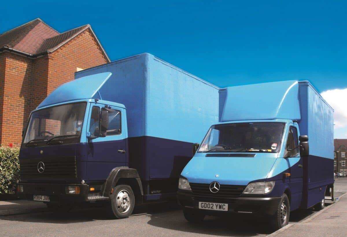 removals van and lorry