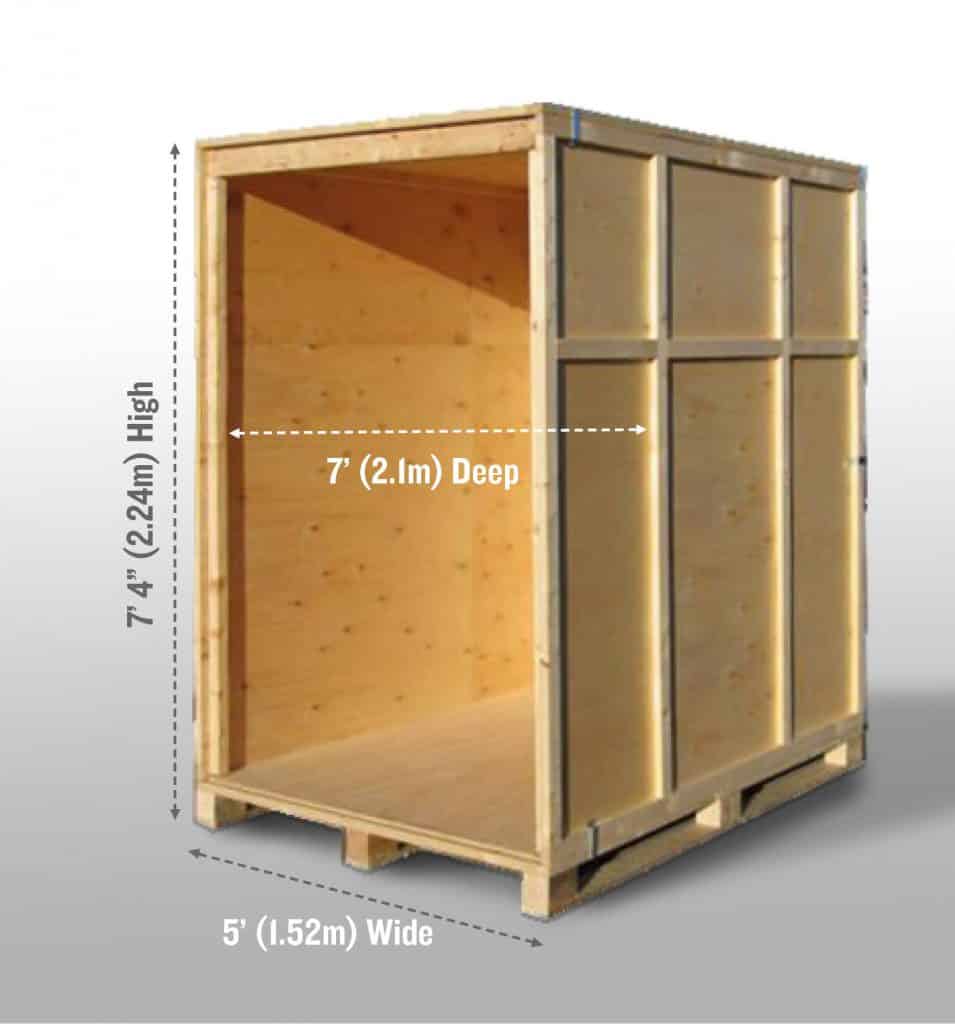 Storage container dimensions